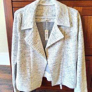 Max Studio Marled Knit Moto Jacket